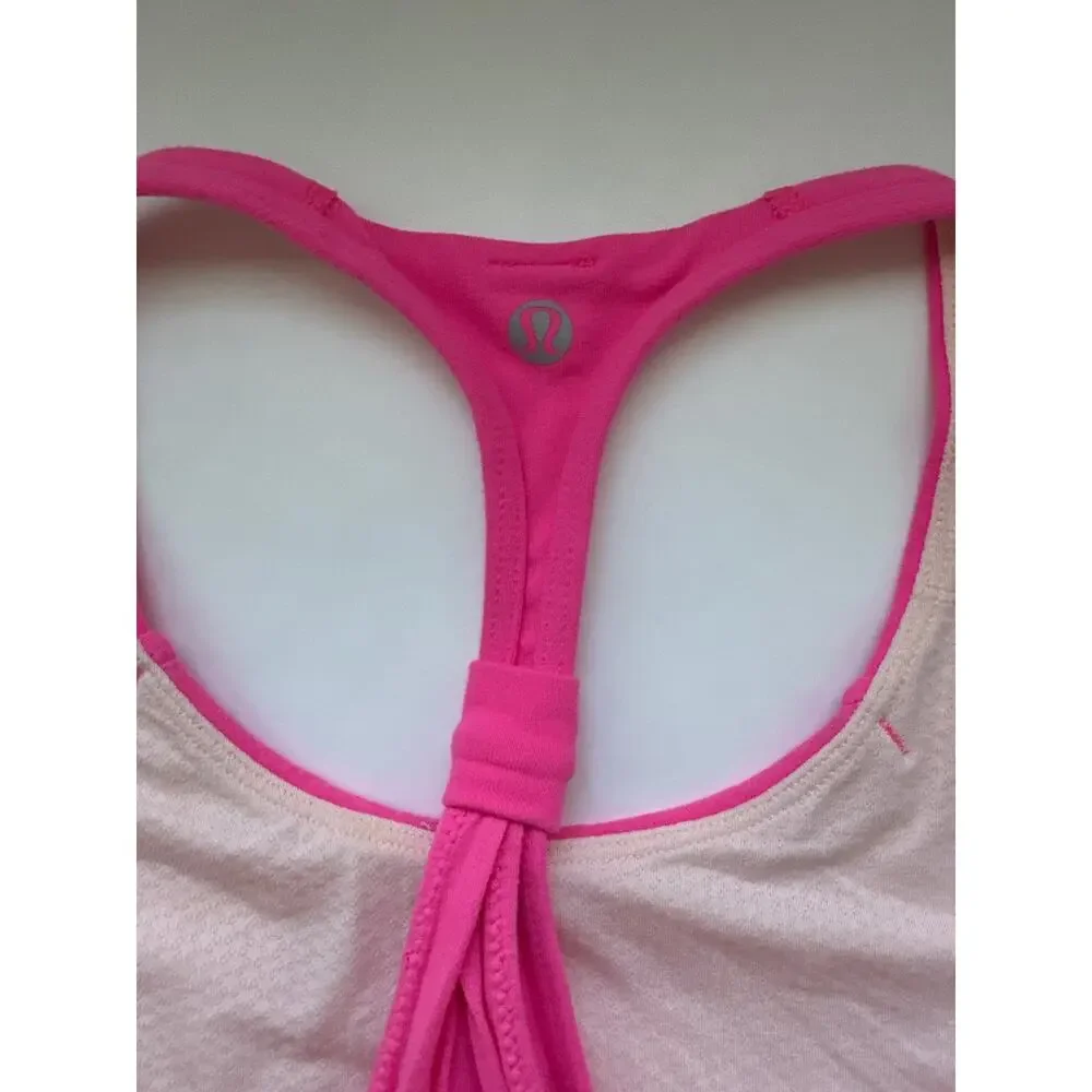 Lululemon Bright Pink Tank Top with Built in Bra Size XS
